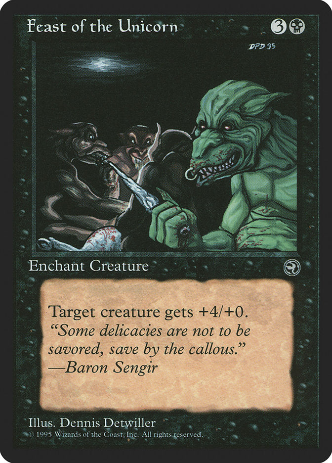 Feast of the Unicorn (Baron Sengir Flavor Text) [Homelands] - Evolution TCG | Evolution TCG