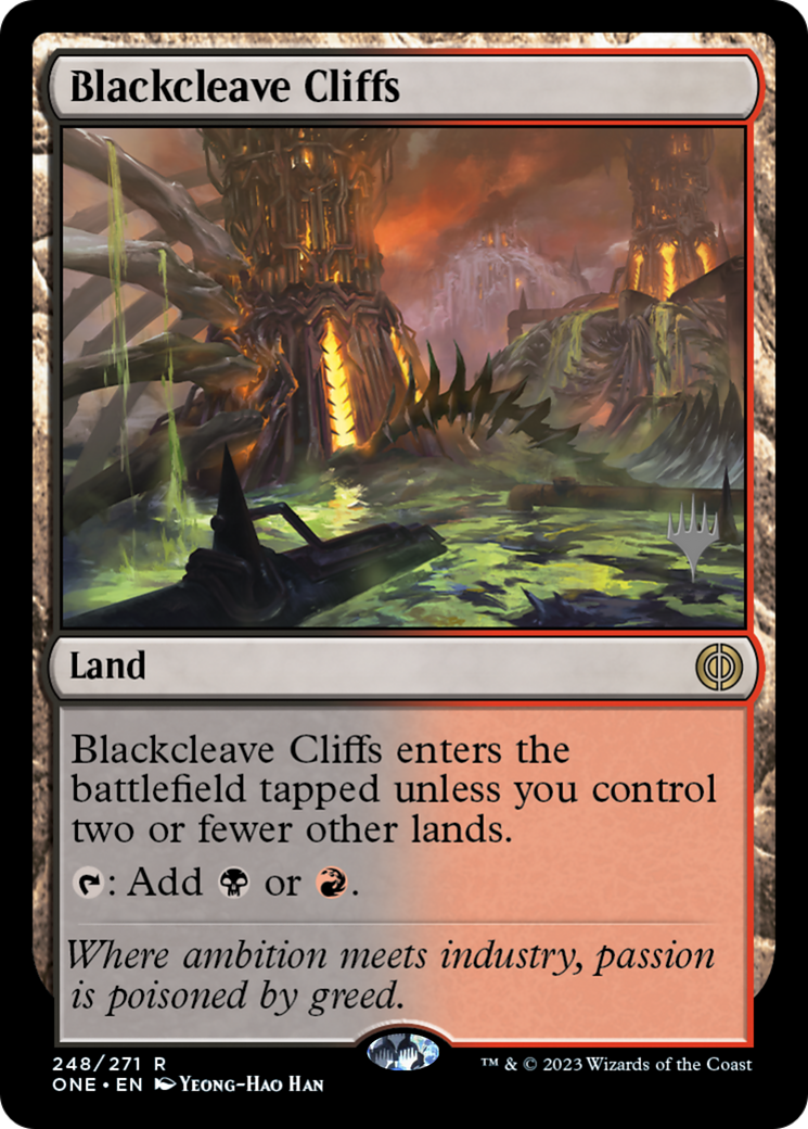 Blackcleave Cliffs (Promo Pack) [Phyrexia: All Will Be One Promos] - Evolution TCG