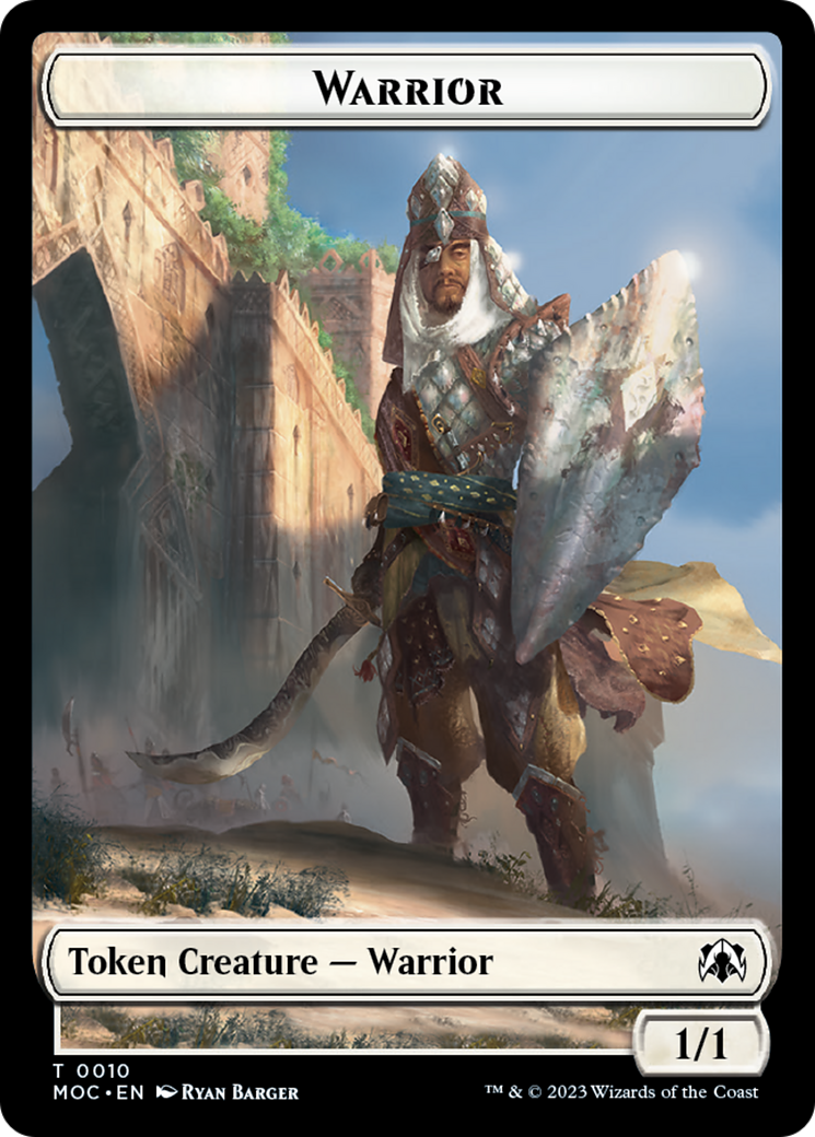 Warrior // Elspeth, Sun's Champion Emblem Double-Sided Token [March of the Machine Commander Tokens] - Evolution TCG