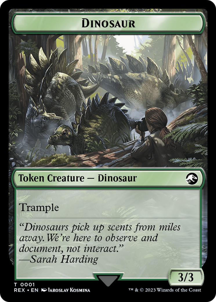 Gnome // Dinosaur (0001) Double-Sided Token [The Lost Caverns of Ixalan Tokens] - Evolution TCG