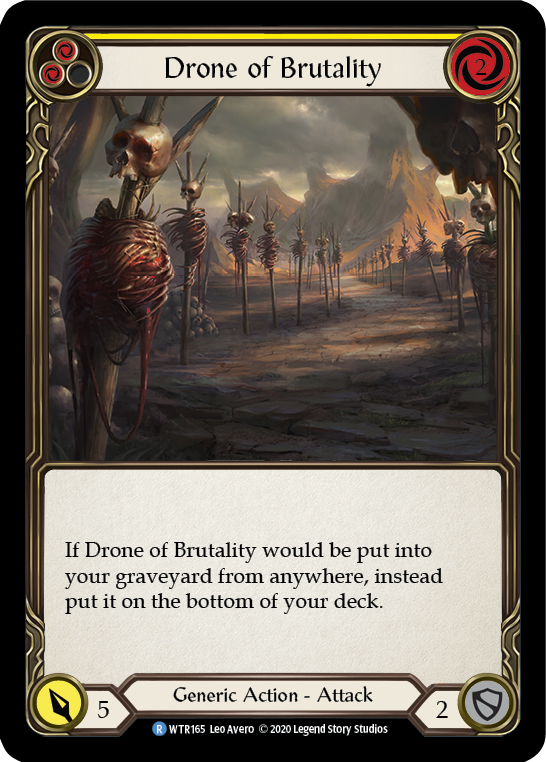 Drone of Brutality (Yellow) [U-WTR165] (Welcome to Rathe Unlimited)  Unlimited Normal - Evolution TCG