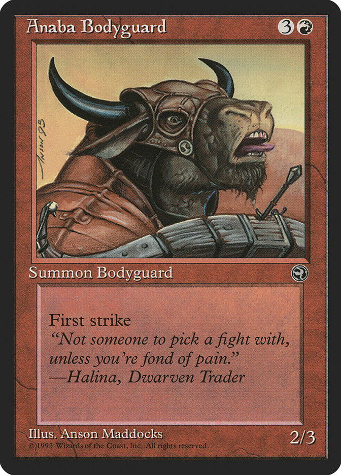 Anaba Bodyguard (Halina Flavor Text) [Homelands] - Evolution TCG