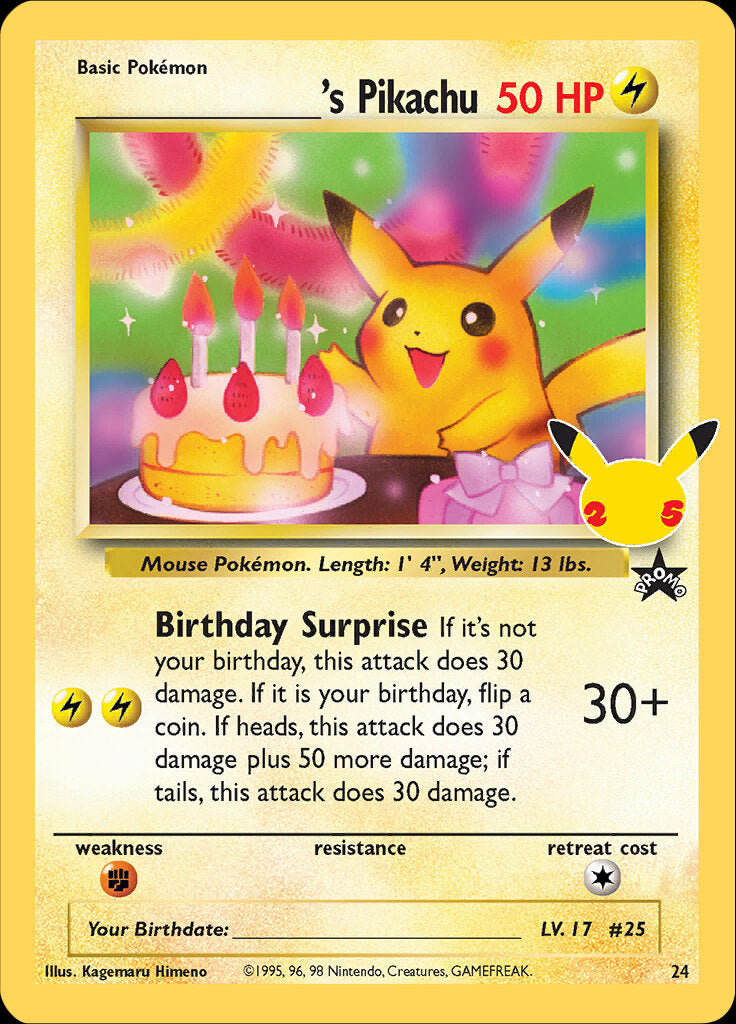 _____'s Pikachu (24) [Celebrations: 25th Anniversary - Classic Collection] - Evolution TCG