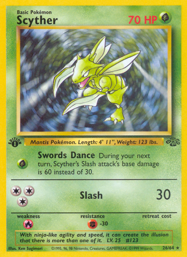 Scyther (26/64) [Jungle 1st Edition] - Evolution TCG