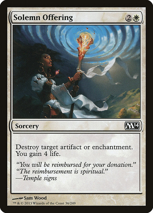 Solemn Offering [Magic 2014] - Evolution TCG