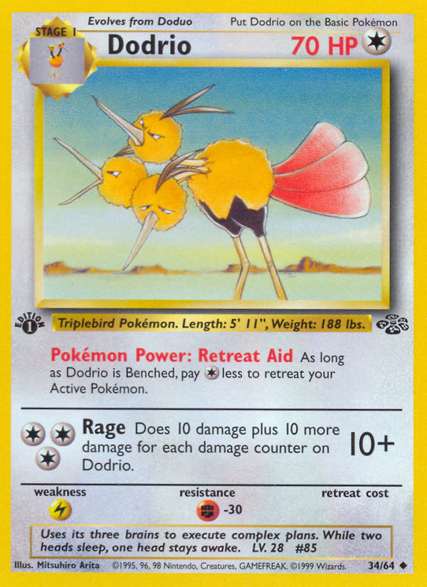 Dodrio (34/64) [Jungle 1st Edition] - Evolution TCG