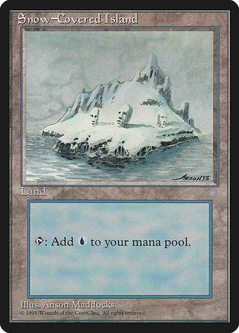 Snow-Covered Island [Ice Age] - Evolution TCG