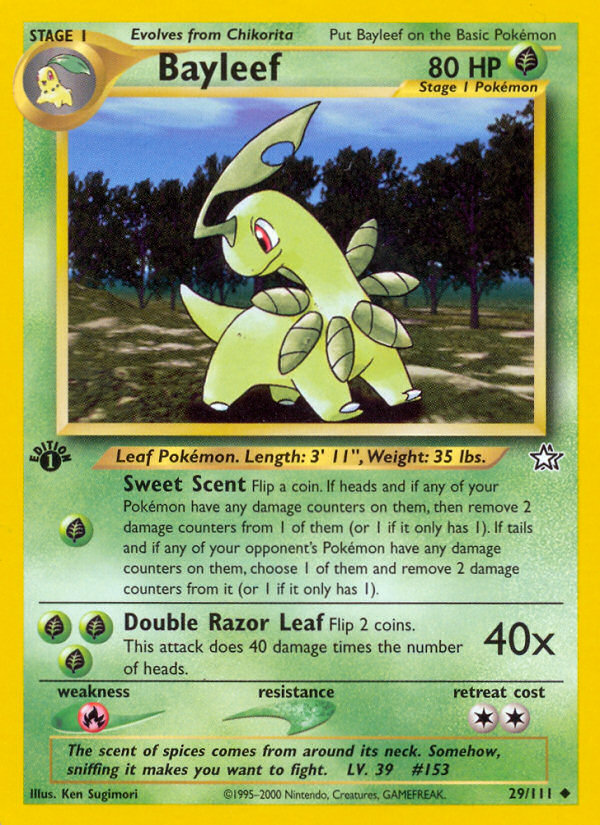 Bayleef (29/111) [Neo Genesis 1st Edition] - Evolution TCG