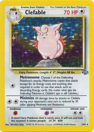 Clefable (1/64) [Jungle Unlimited] - Evolution TCG