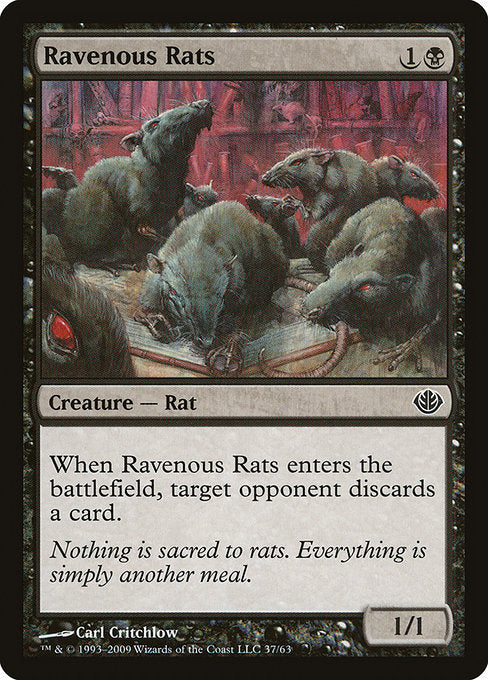 Ravenous Rats [Duel Decks: Garruk vs. Liliana] - Evolution TCG