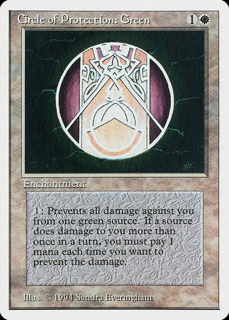 Circle of Protection: Green [Summer Magic / Edgar] - Evolution TCG