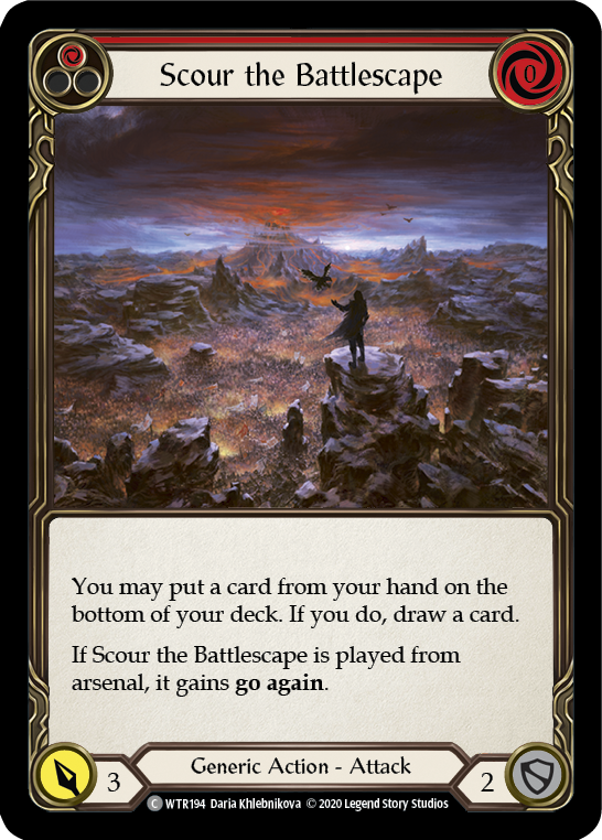 Scour the Battlescape (Red) [U-WTR194] (Welcome to Rathe Unlimited)  Unlimited Normal - Evolution TCG