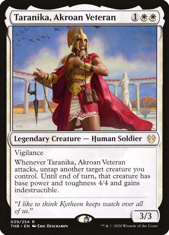 Taranika, Akroan Veteran (Promo Pack) [Theros Beyond Death Promos] - Evolution TCG