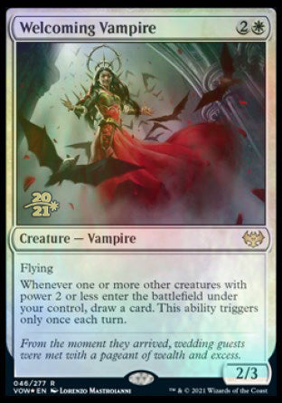 Welcoming Vampire [Innistrad: Crimson Vow Prerelease Promos] - Evolution TCG