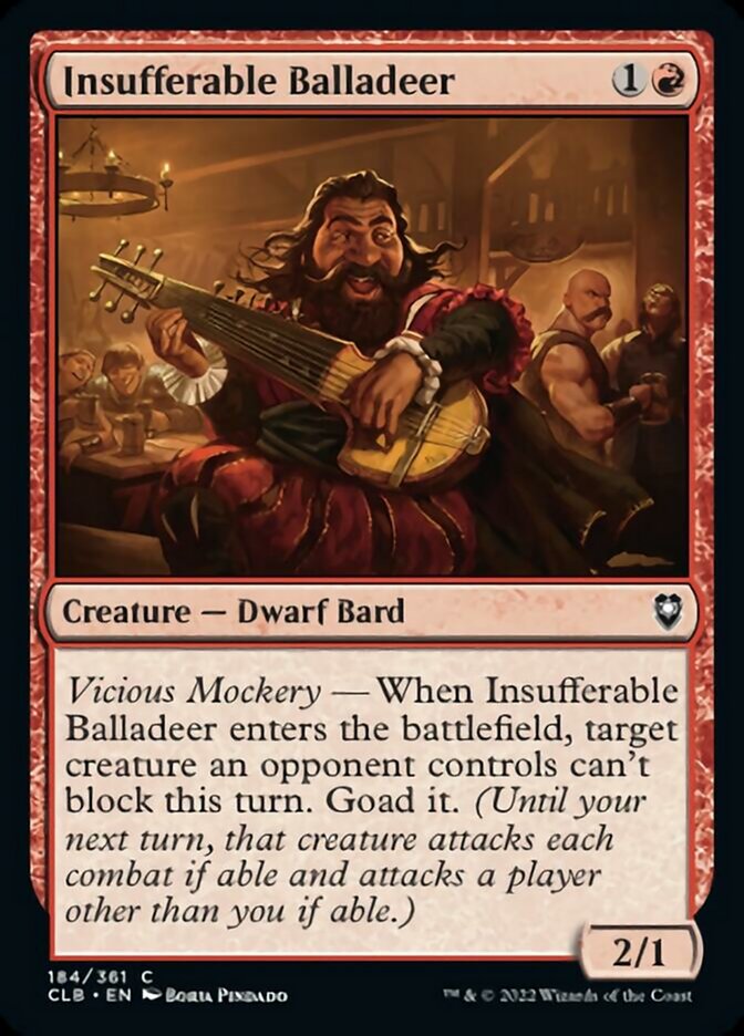 Insufferable Balladeer [Commander Legends: Battle for Baldur's Gate] - Evolution TCG