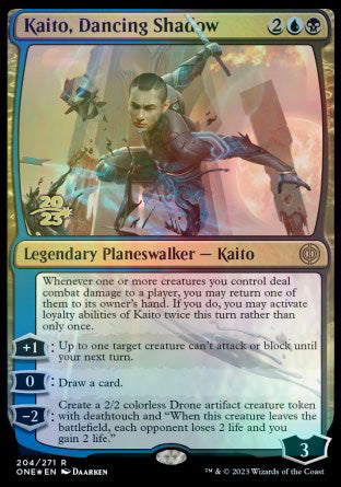 Kaito, Dancing Shadow [Phyrexia: All Will Be One Prerelease Promos] - Evolution TCG