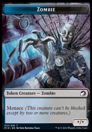 Zombie Token (015) [Innistrad: Midnight Hunt Tokens] - Evolution TCG