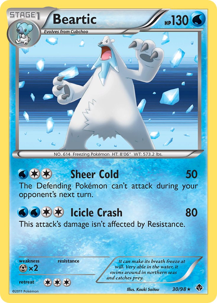 Beartic (30/98) (Cracked Ice Holo) (Blister Exclusive) [Black & White: Emerging Powers] - Evolution TCG