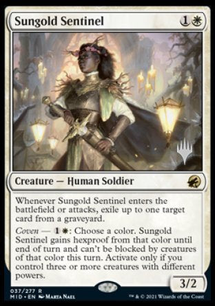 Sungold Sentinel (Promo Pack) [Innistrad: Midnight Hunt Promos] - Evolution TCG