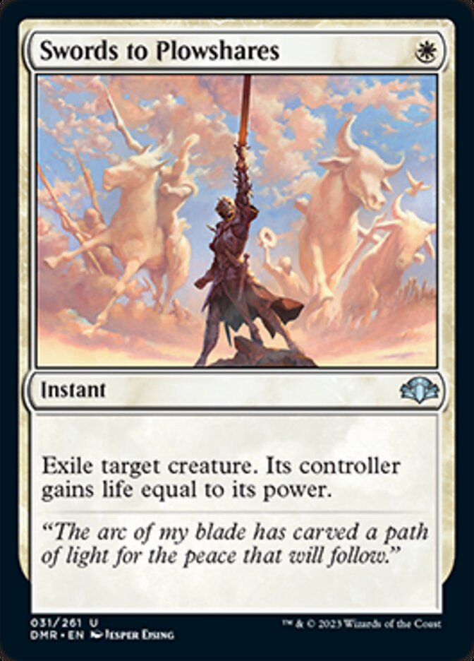 Swords to Plowshares [Dominaria Remastered] - Evolution TCG