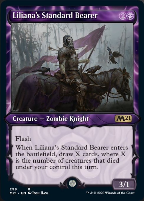 Liliana's Standard Bearer (Showcase) [Core Set 2021] - Evolution TCG