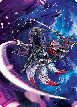 Blade-Blizzard Kitsune Art Card [Kamigawa: Neon Dynasty Art Series] - Evolution TCG