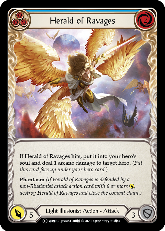 Herald of Ravages (Blue) [U-MON019] (Monarch Unlimited)  Unlimited Normal - Evolution TCG