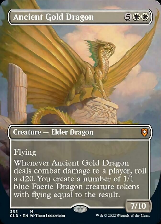 Ancient Gold Dragon (Borderless Alternate Art) [Commander Legends: Battle for Baldur's Gate] - Evolution TCG