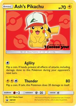 Ash's Pikachu (SM109) [Sun & Moon: Black Star Promos] - Evolution TCG
