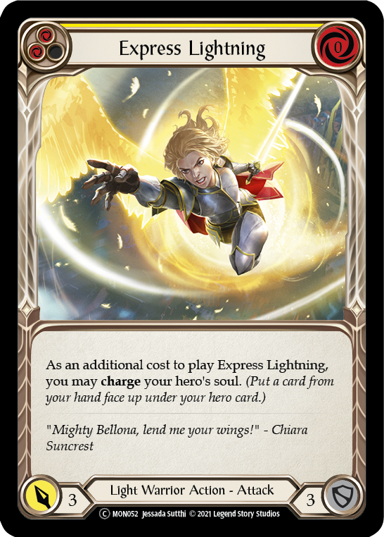 Express Lightning (Yellow) [U-MON052] (Monarch Unlimited)  Unlimited Normal - Evolution TCG