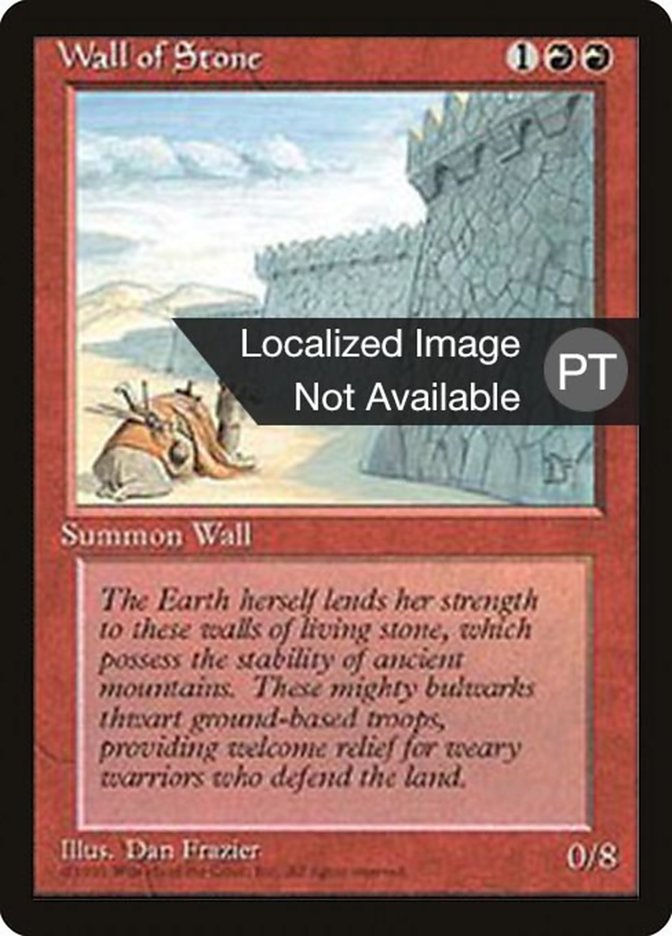 Wall of Stone [Fourth Edition (Foreign Black Border)] - Evolution TCG