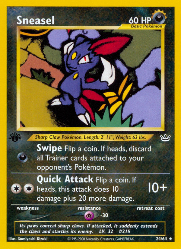 Sneasel (24/64) [Neo Revelation 1st Edition] - Evolution TCG