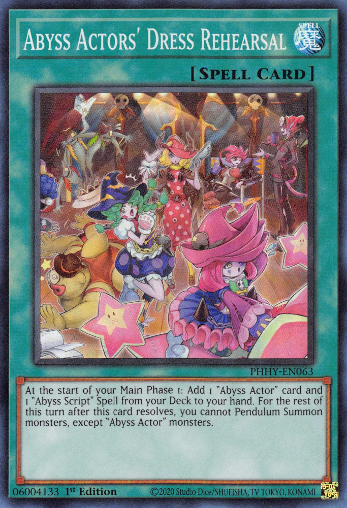 Abyss Actors' Dress Rehearsal [PHHY-EN063] Super Rare - Evolution TCG