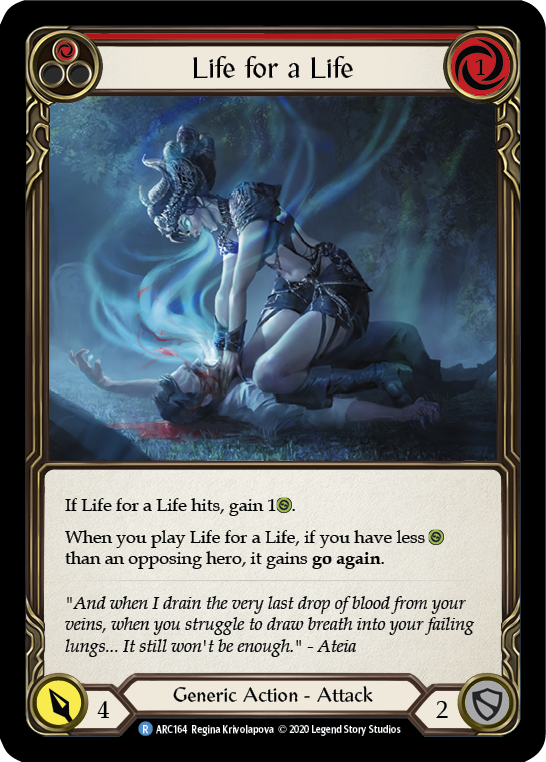 Life for a Life (Red) [U-ARC164] (Arcane Rising Unlimited)  Unlimited Normal - Evolution TCG