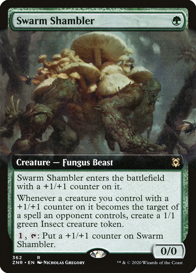 Swarm Shambler (Extended Art) [Zendikar Rising] - Evolution TCG