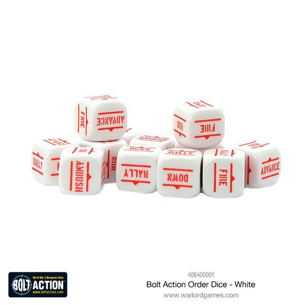 Bolt Action: Orders Dice Packs - White (12) - Evolution TCG