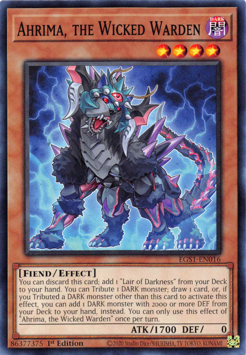Ahrima, the Wicked Warden [EGS1-EN016] Common - Evolution TCG