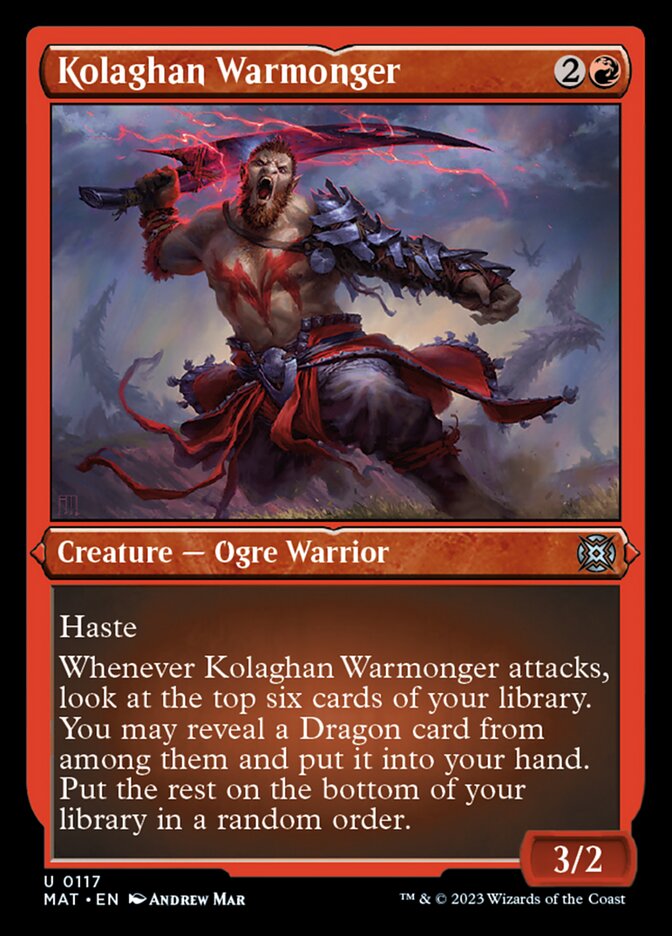Kolaghan Warmonger (Foil Etched) [March of the Machine: The Aftermath] - Evolution TCG