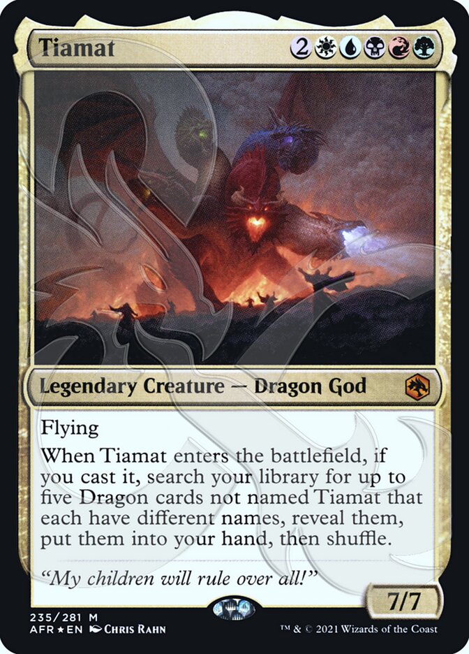 Tiamat (Ampersand Promo) [Dungeons & Dragons: Adventures in the Forgotten Realms Promos] - Evolution TCG