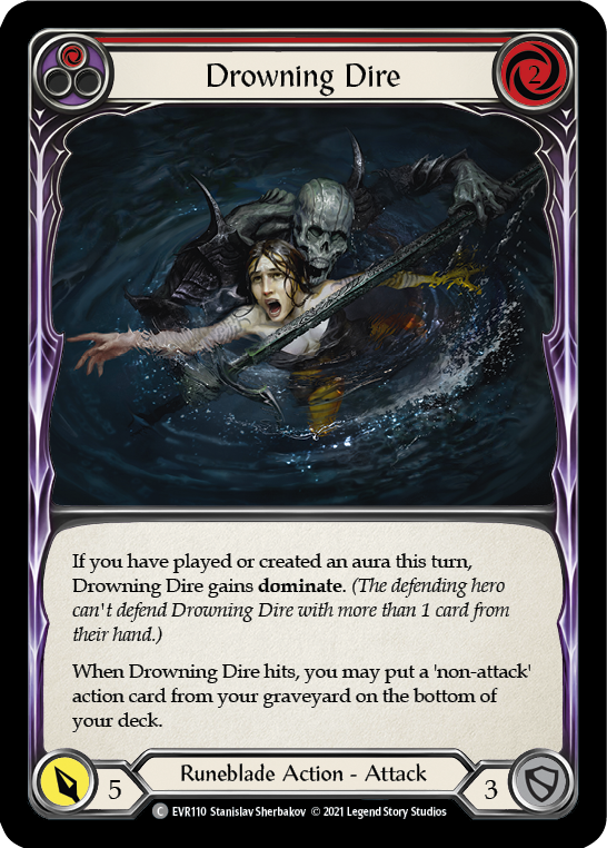 Drowning Dire (Red) [EVR110] (Everfest)  1st Edition Normal - Evolution TCG