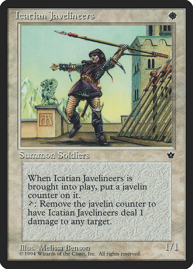 Icatian Javelineers (Melissa A. Benson) [Fallen Empires] - Evolution TCG