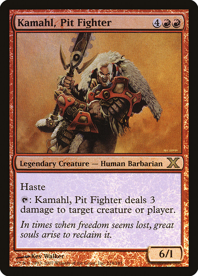 Kamahl, Pit Fighter (Premium Foil) [Tenth Edition] - Evolution TCG