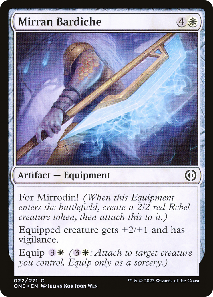 Mirran Bardiche [Phyrexia: All Will Be One] - Evolution TCG