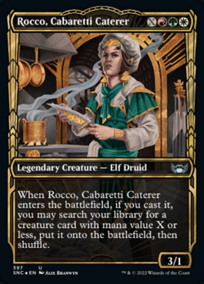 Rocco, Cabaretti Caterer (Showcase Golden Age Gilded Foil) [Streets of New Capenna] - Evolution TCG