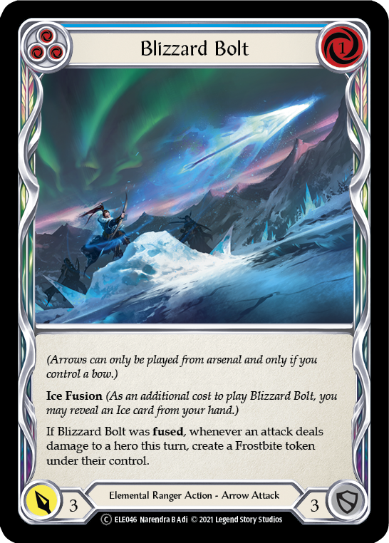 Blizzard Bolt (Blue) [U-ELE046] (Tales of Aria Unlimited)  Unlimited Rainbow Foil - Evolution TCG