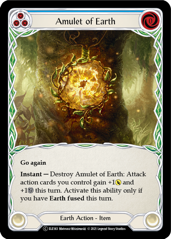 Amulet of Earth [U-ELE143] (Tales of Aria Unlimited)  Unlimited Normal - Evolution TCG