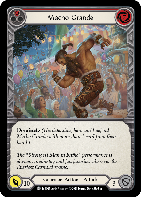 Macho Grande (Red) [EVR027] (Everfest)  1st Edition Normal - Evolution TCG