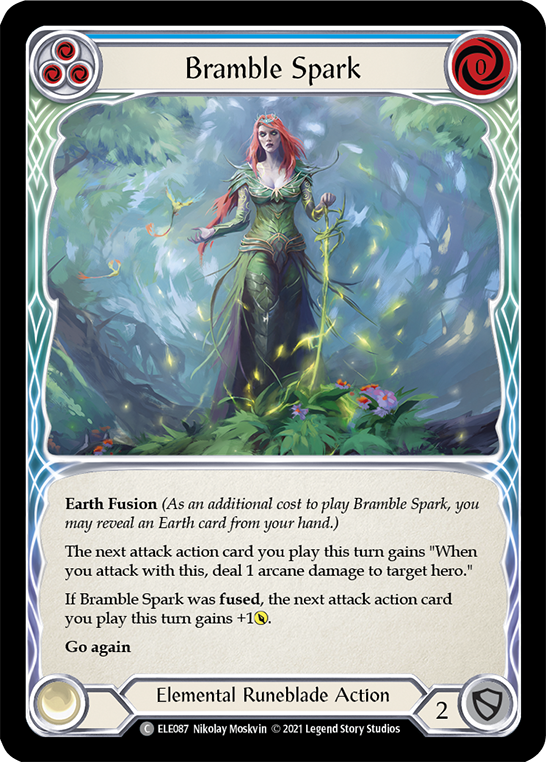 Bramble Spark (Blue) [ELE087] (Tales of Aria)  1st Edition Normal - Evolution TCG
