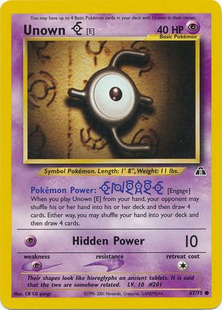 Unown [E] (67/75) [Neo Discovery Unlimited] - Evolution TCG