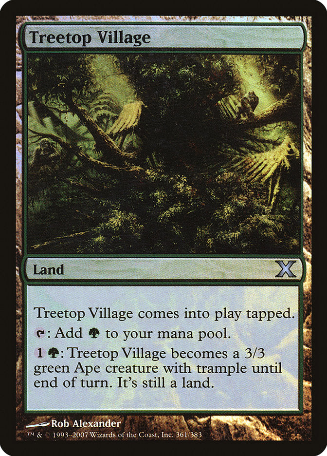 Treetop Village (Premium Foil) [Tenth Edition] - Evolution TCG